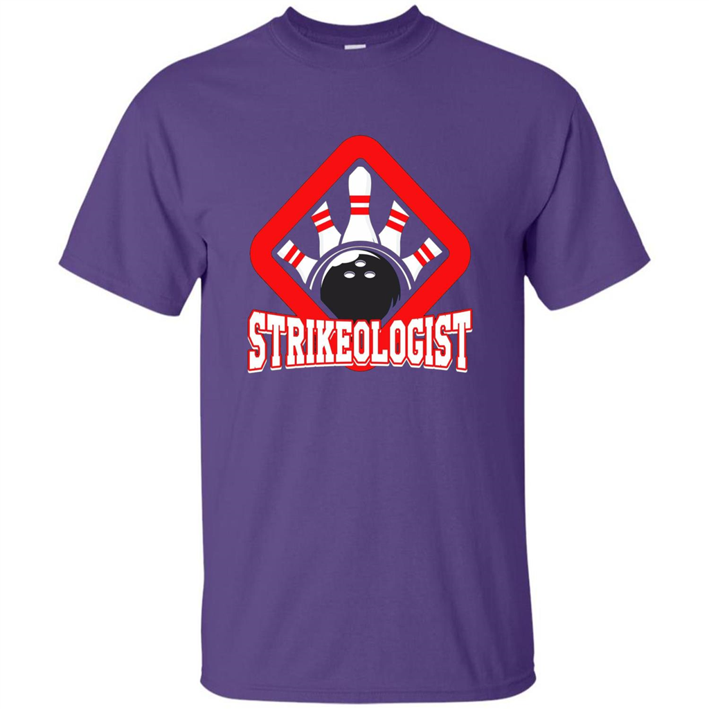 Strikeologist Bowling T-shirt For Bowling Lover Purple