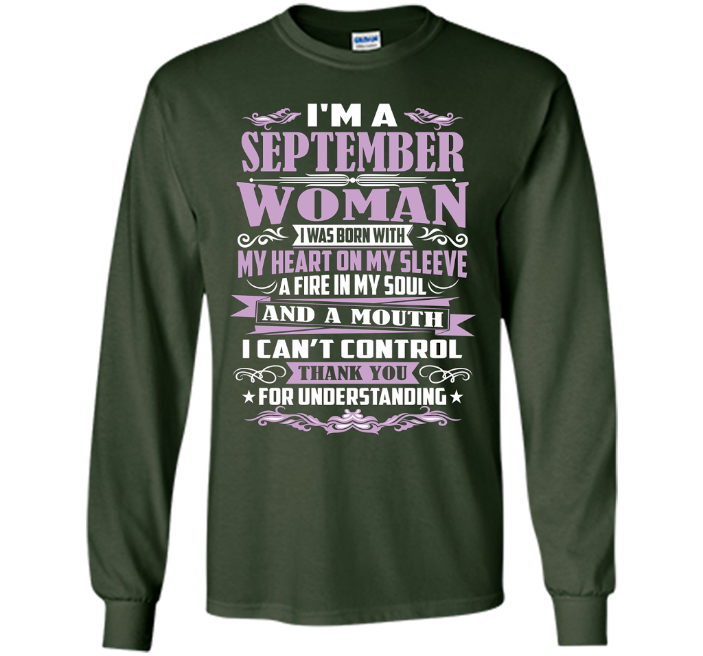 I'm A September Woman T-shirt Forest Green
