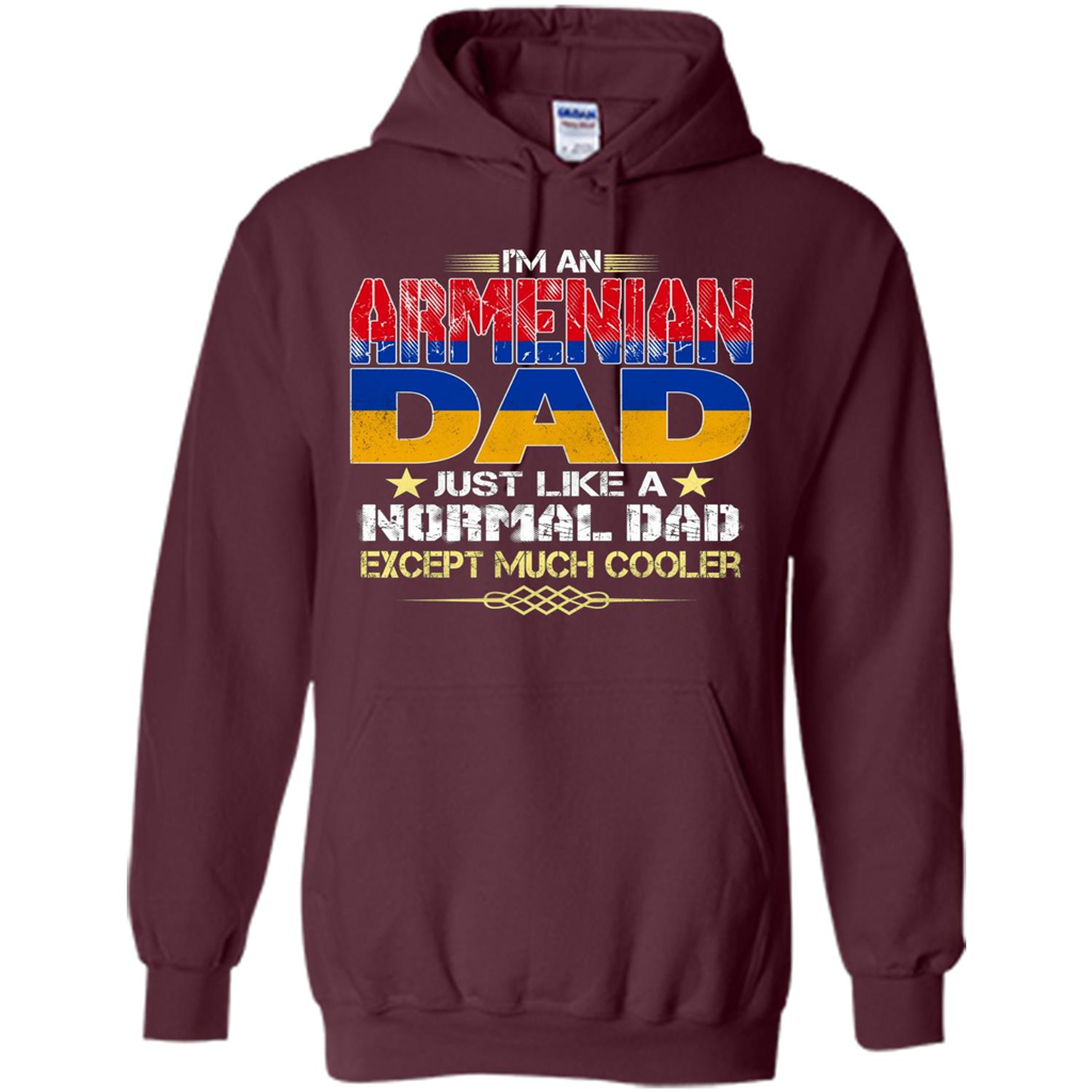 Fathers Day T-shirt I Am An Armenian Dad Maroon