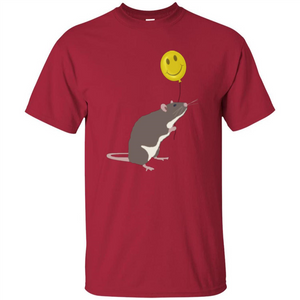 Rat Holding A Smiley Faced Balloon T-shirt