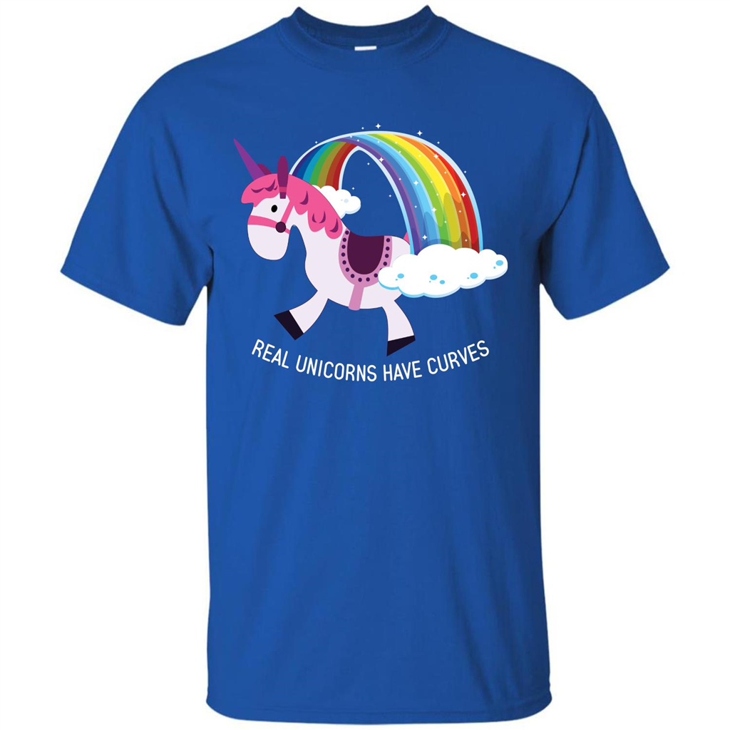 Unicorn T-shirt Real Unicorns Have Curves T-shirt Royal