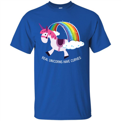 Unicorn T-shirt Real Unicorns Have Curves T-shirt Royal
