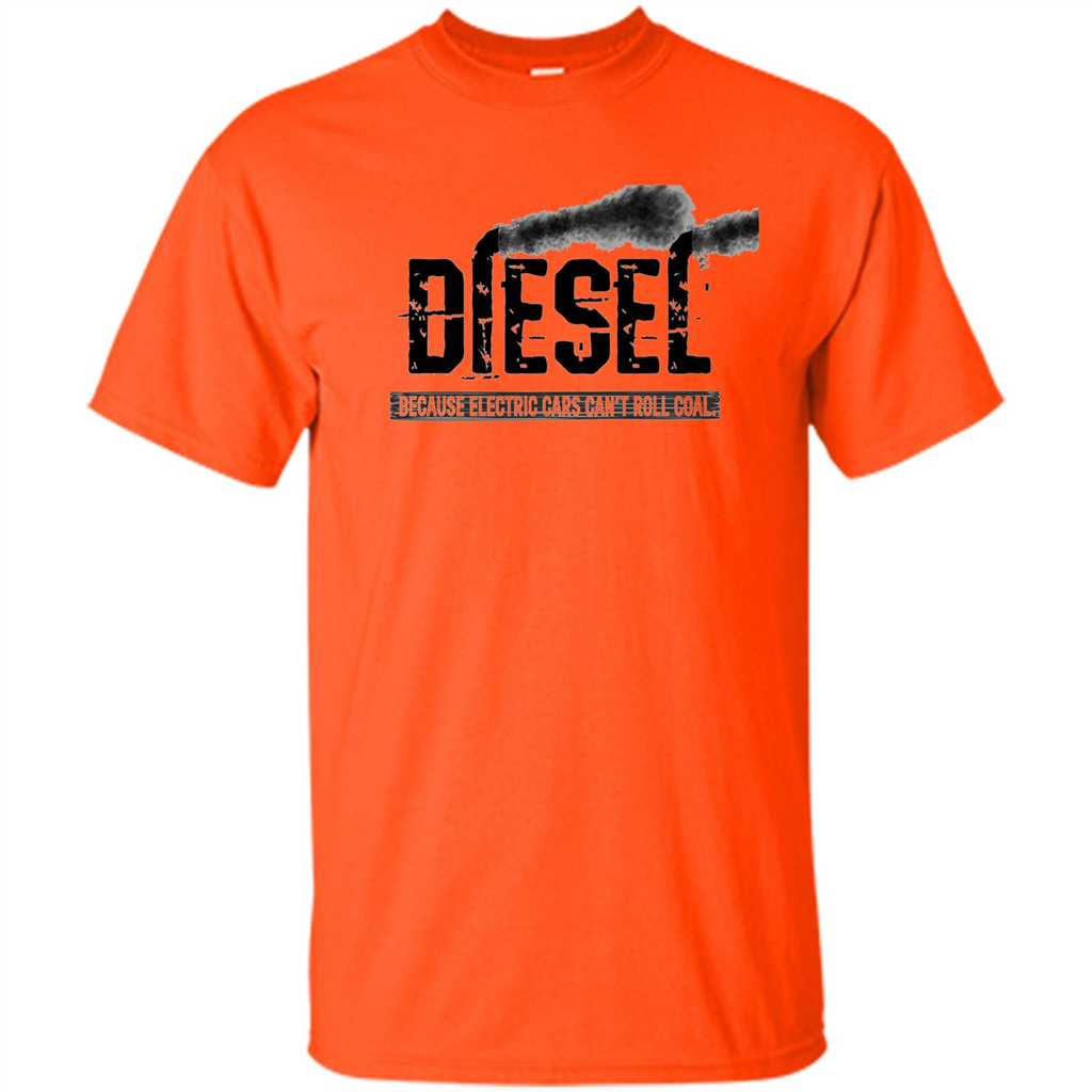 Diesel Rolling Coal T-Shirt Black Smoke Lifted Truck T-Shirt Orange