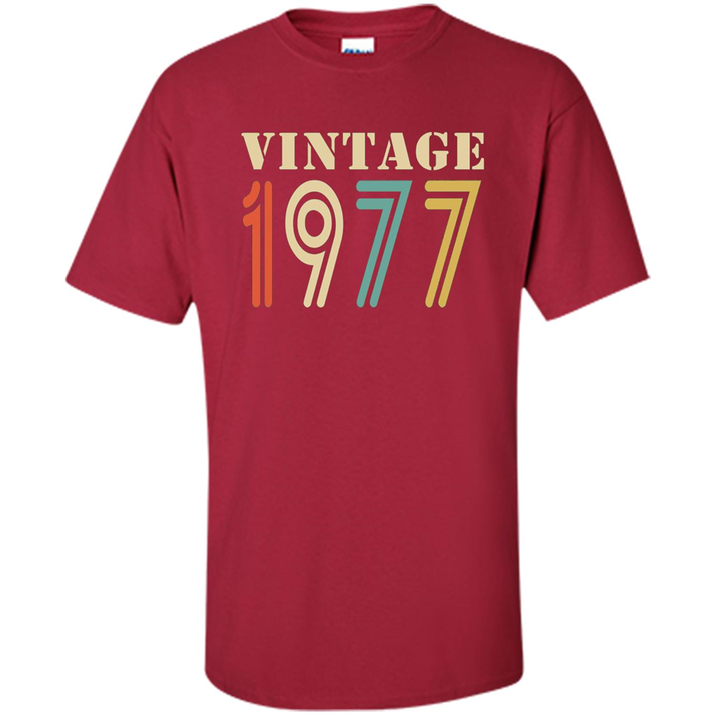 Vintage 1977 Birthday Gift T-shirt Cardinal