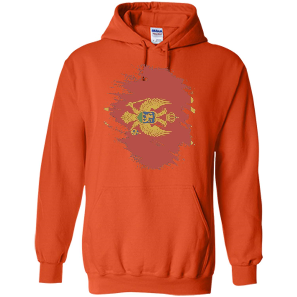 Flag of Montenegro T-shirt National Montenegrin Orange