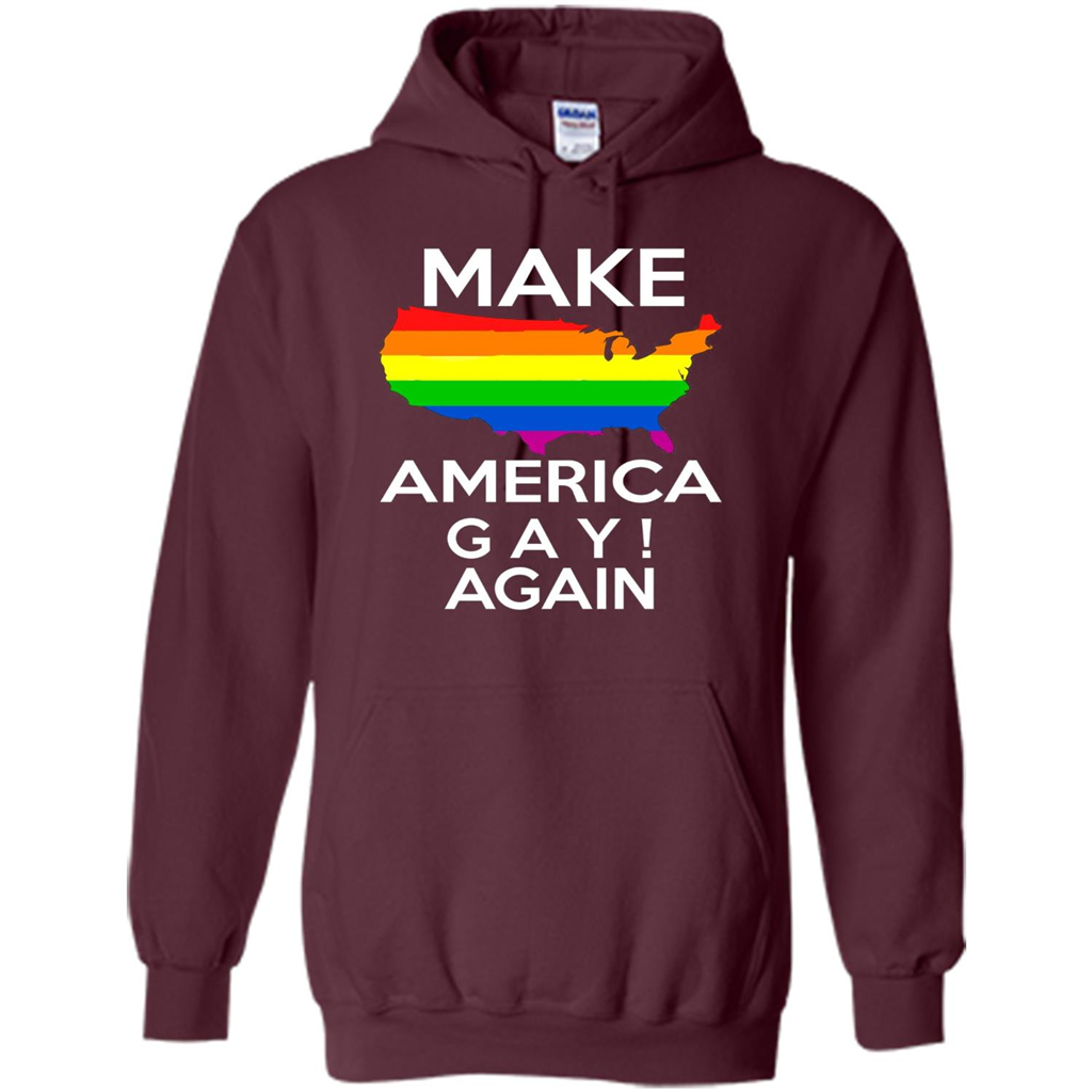LGBT Pride T-shirt Make America Gay Again Tshirt Maroon