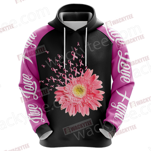 Breast Cancer - Live Love Fight 3D Hoodie