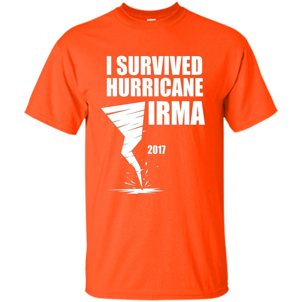 I Survived Hurricane Irma Graphic T-shirt Orange