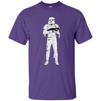 Stormtrooper Mummy Wraps Halloween T-Shirt Purple