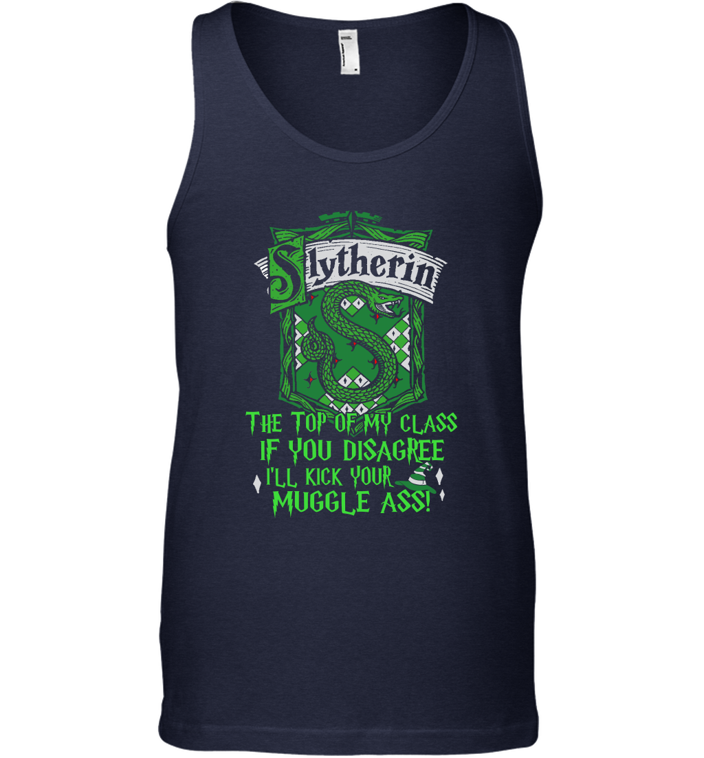 HP QUOTES SLYTHERIN Tank Top Tank Top Navy
