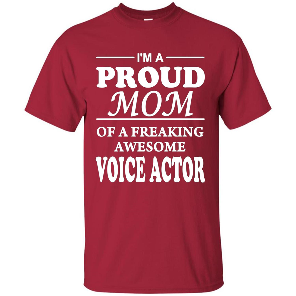 Funny Mommy Gift T-shirt Proud Mom Of A Voice Actor T-shirts Cardinal