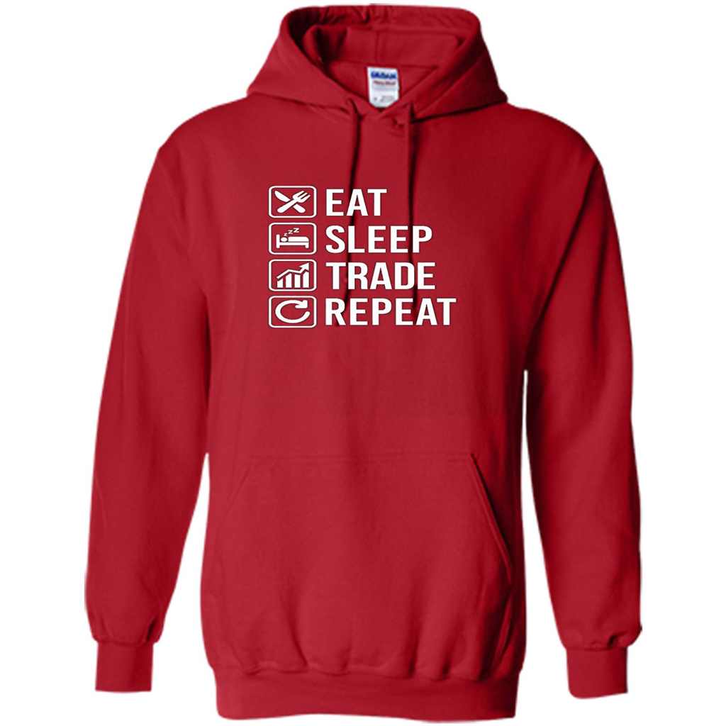 Eat Sleep Trade Repeat T-shirt Red
