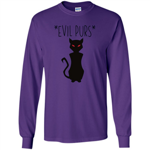 Halloween Black Cat T-shirt Evil Purs Mean Kitty Lovers Gift T-shirt