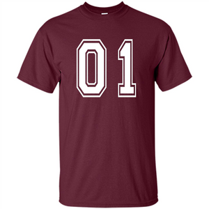 Sports Team School Numbers T-Shirt 01