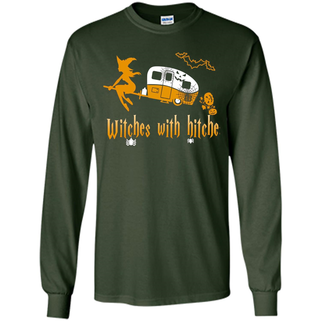 Halloween T-shirt Witches With Hitches T-shirt Forest Green