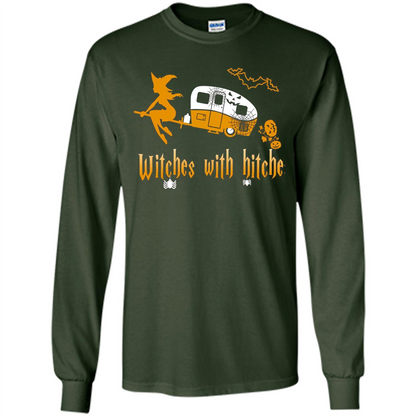 Halloween T-shirt Witches With Hitches T-shirt Forest Green