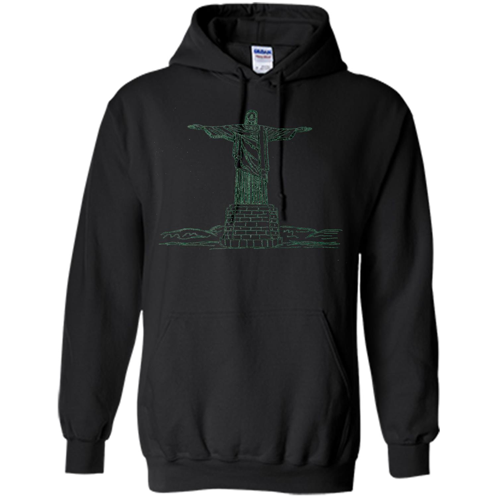 Christ The Redeemer Statue In Rio De Janeiro Brasil T-shirt Black