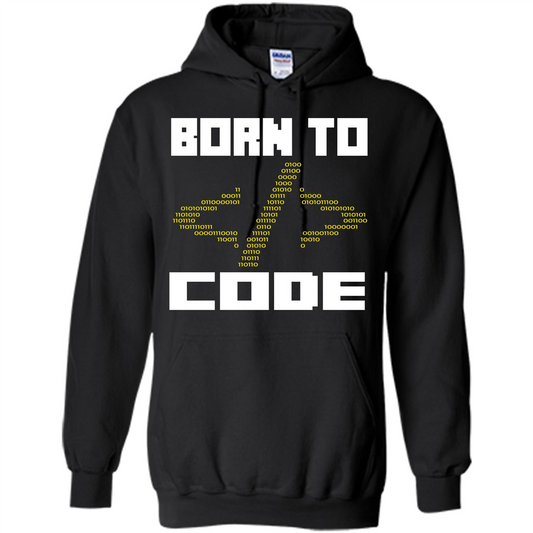 Programmers T-shirt Born To Code Design Developer Black