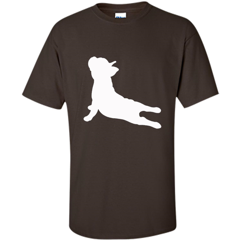 French Bulldog Yoga T-shirt Dark Chocolate