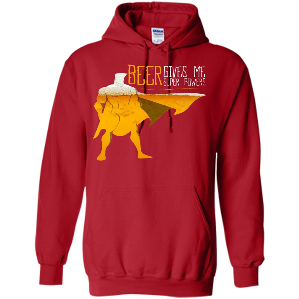 Beer. Beer Gives Me Super Powers T-shirt Red
