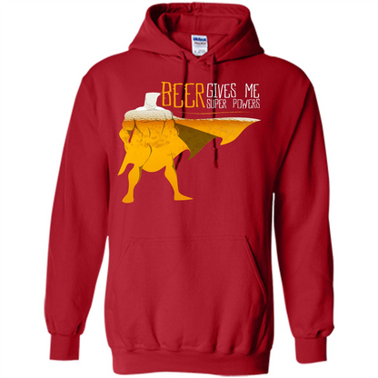 Beer. Beer Gives Me Super Powers T-shirt Red