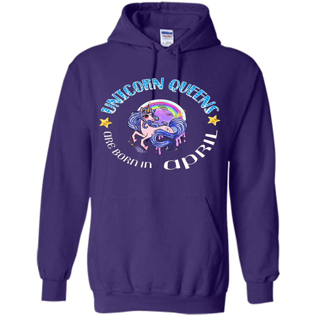 April Unicorn T-shirt Unicorn Queens Are Born April Purple