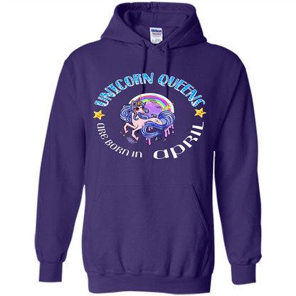 April Unicorn T-shirt Unicorn Queens Are Born April Purple