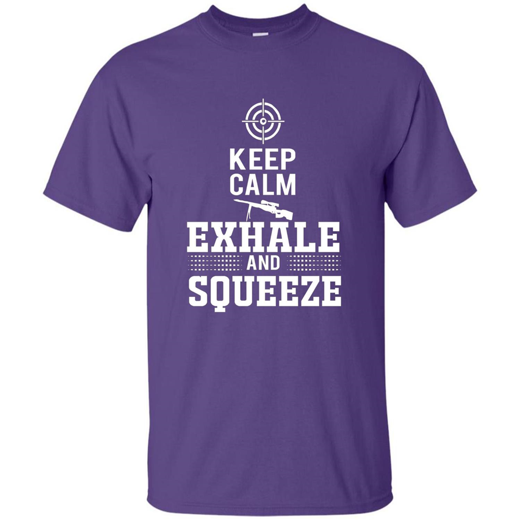 Keep Calm - Exhale and Squeeze T-shirt Purple