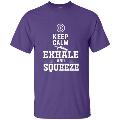 Keep Calm - Exhale and Squeeze T-shirt Purple