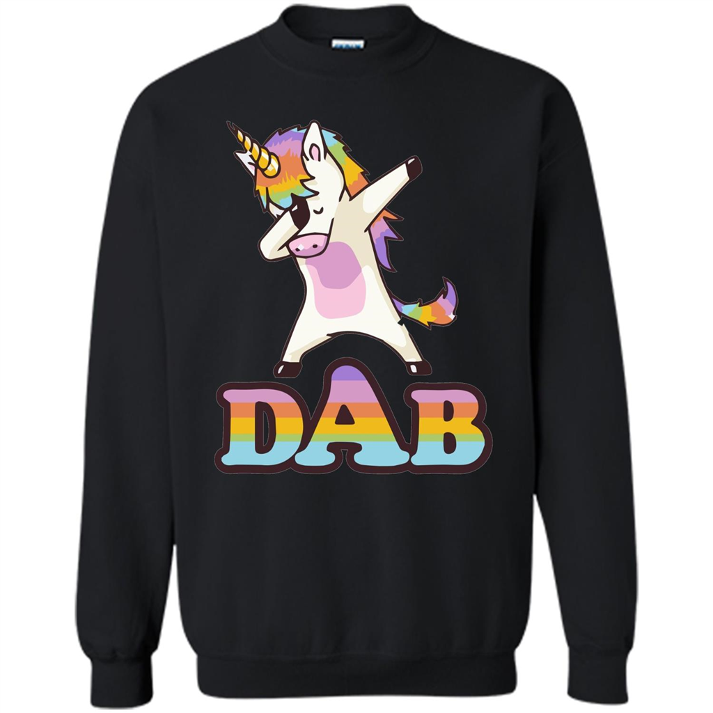 Cute Unicorn Dabbing T-shirt Black