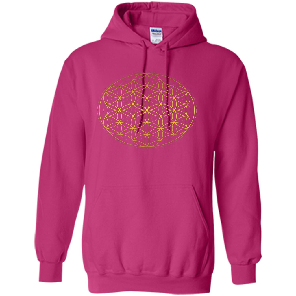 Beautiful Gold Sacred Geometry T-shirt Heliconia