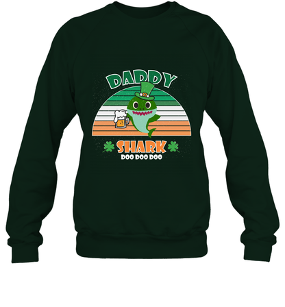 Irish Daddy Shark Saint Patricks Day Family Shirt Sweatshirt Forest