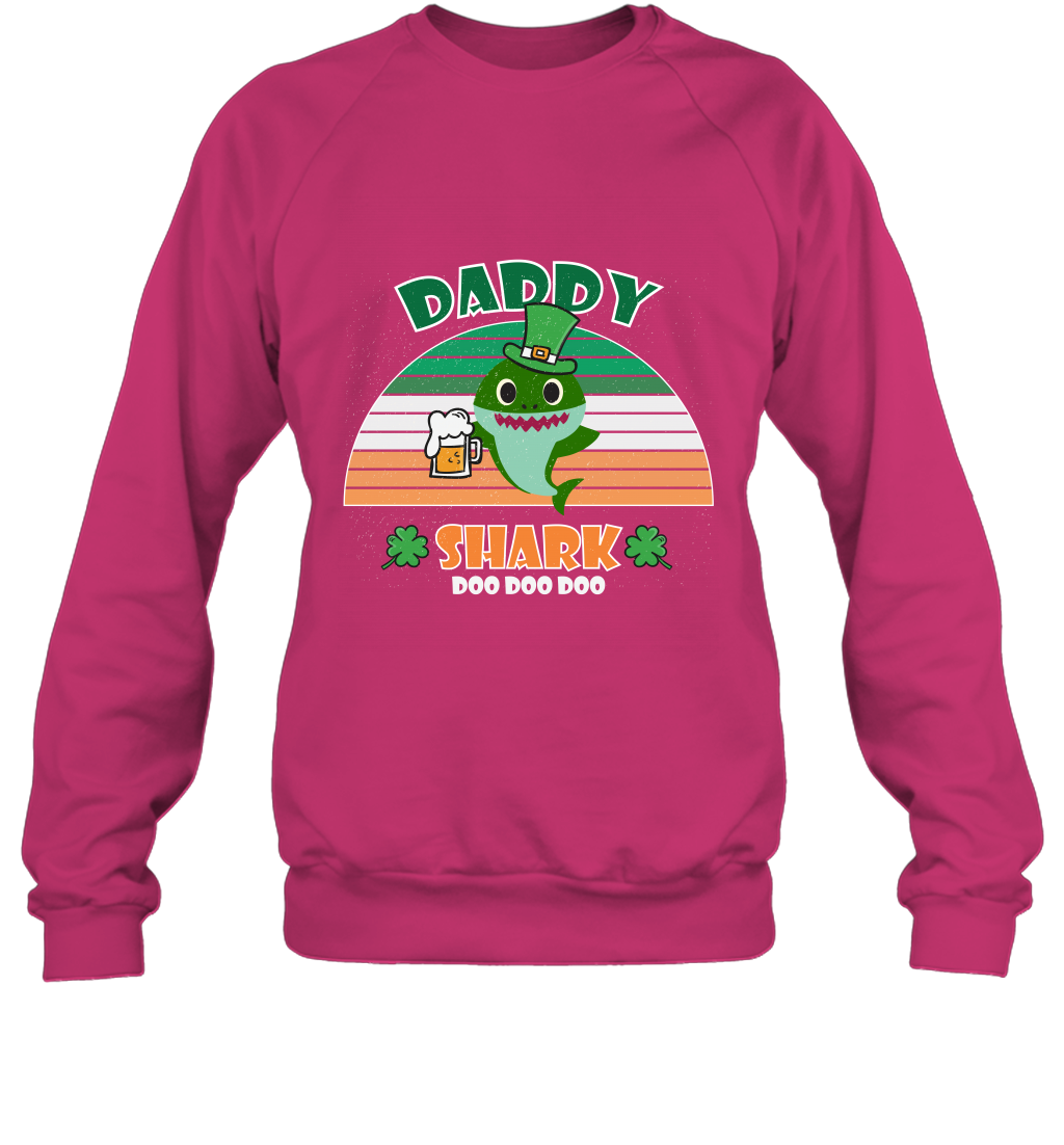 Irish Daddy Shark Saint Patricks Day Family Shirt Sweatshirt Heliconia