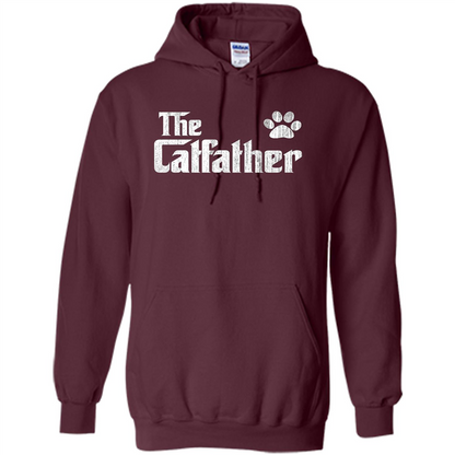 Cat Lover T-shirt The Catfather Maroon