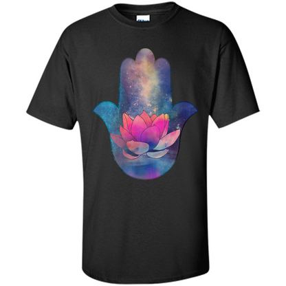 Hamsa Lotus T-Shirt Black