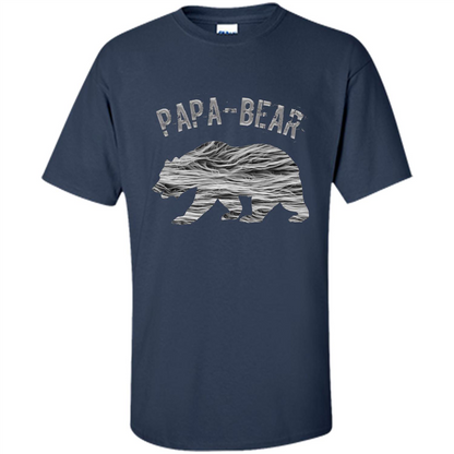 Fathers Day T-shirt Papa Bear Navy