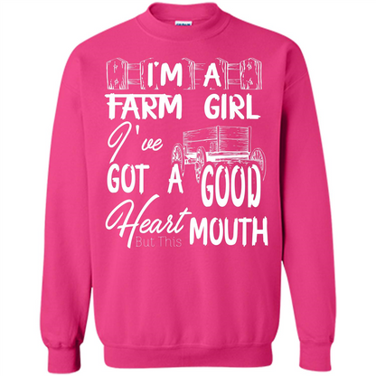 Farm Girl T-shirt I'm A Farm Girl I've Got A Good Heart T-shirt Heliconia