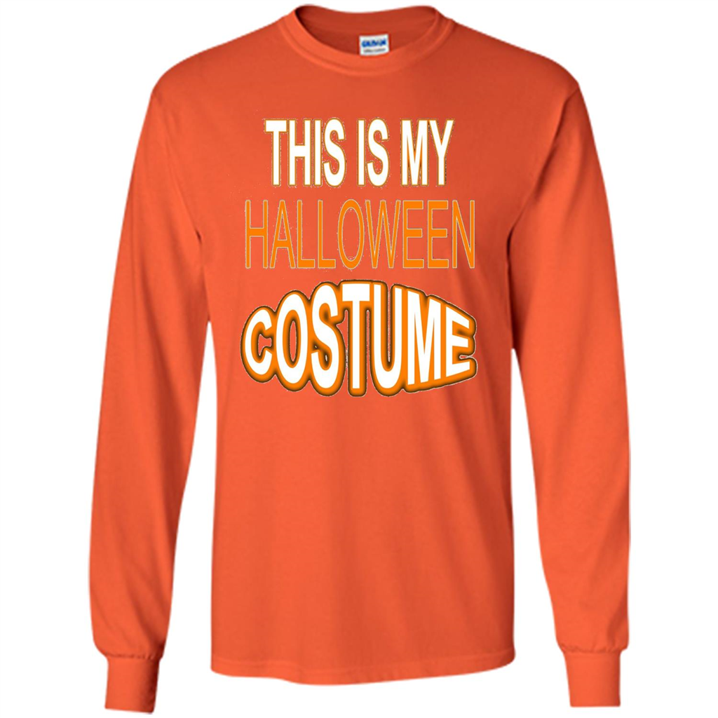 Halloween T-shirt This Is My Halloween Costume T-shirt Orange