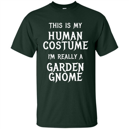 Garden Gnome Halloween Costume T-shirt Forest Green