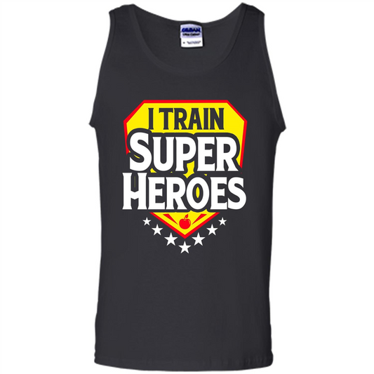 I Train Super Heroes T-Shirt For Teachers Black