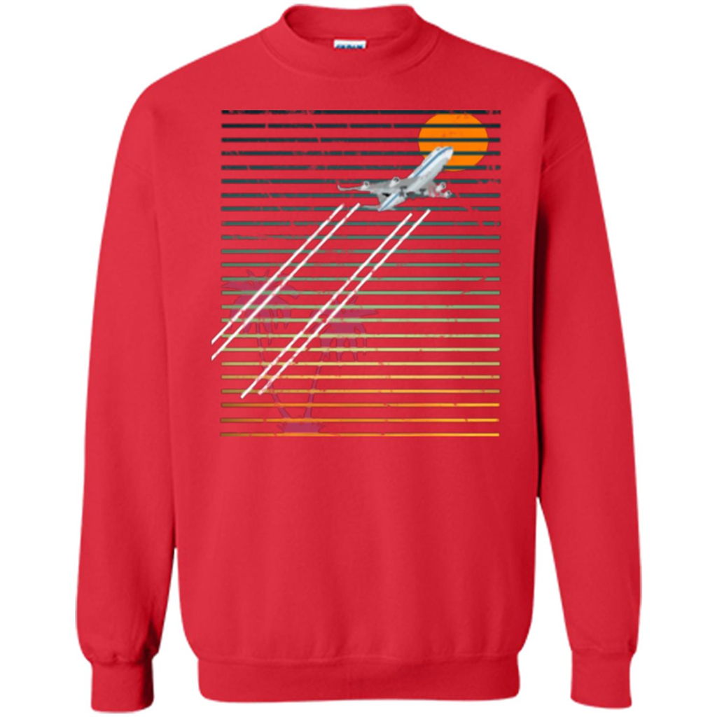 Retro Jet Sunset T-shirt Red