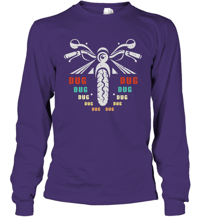 Dug Dug Dug Motorcycle Racing Shirt Long Sleeve T-Shirt Long Sleeve T-Shirt Purple