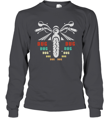 Dug Dug Dug Motorcycle Racing Shirt Long Sleeve T-Shirt Long Sleeve T-Shirt Dark Heather