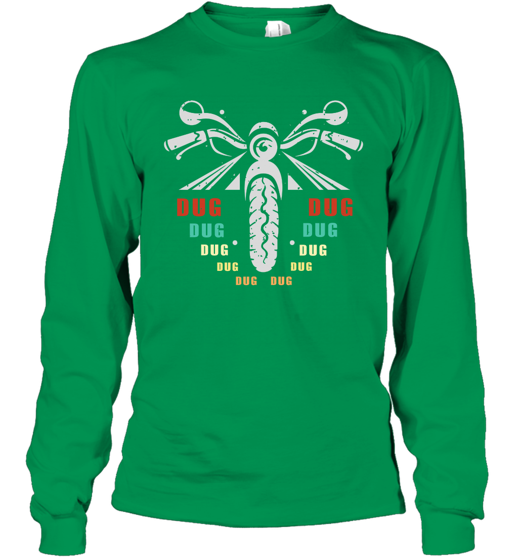 Dug Dug Dug Motorcycle Racing Shirt Long Sleeve T-Shirt Long Sleeve T-Shirt Irish Green