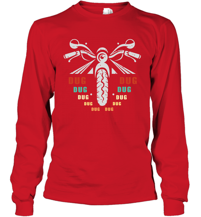 Dug Dug Dug Motorcycle Racing Shirt Long Sleeve T-Shirt Long Sleeve T-Shirt Red