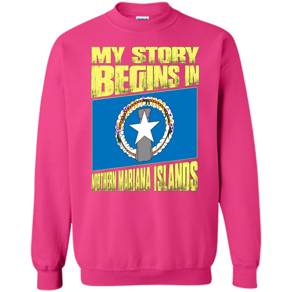 Story Begins In Northern Mariana Islands T-Shirt Heliconia