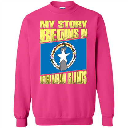 Story Begins In Northern Mariana Islands T-Shirt Heliconia