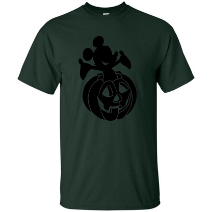 Mickey Mouse Halloween Pumpkin T-shirt Forest Green