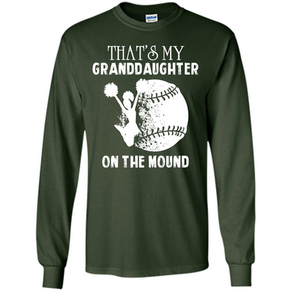 Baseball T-shirt That’s My Granddaughter On The Mound Forest Green