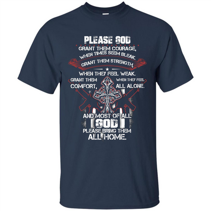 God Bless Our Soldier T-shirt Navy